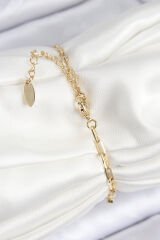 Pirinç Zirkon Taşlı Arı Model Gold Renk Kadın Bileklik