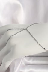 Pirinç Gümüş Renk Pul Detaylı Kadın Şahmeran