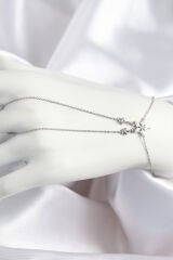 Pirinç Zirkon Taşlı Yıldız Model Gümüş Renk Şahmeran