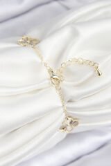 VIP Pirinç Yonca Model Gold Renk Kadın Bileklik