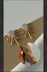 Gold Renk Beymen Küpe