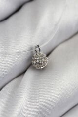 Misineli Topcuk Model Gümüş Renk Hayalet Kolye