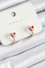 Pirinç Zirkon Taşlı Kelebek Model Gold Renk Çocuk Küpe