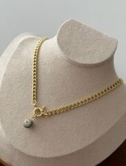 XUPİNG 14K Altın Renginde Nazar Boncuklu Kolye