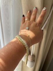 14k Altın Renginde Su Yolu Bileklik Künye