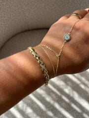 14k Altın Renginde Zarif Sarmal Bileklik