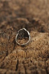 Ayarlanabilir Selçuklu Kartalı Arma Erkek Yüzük