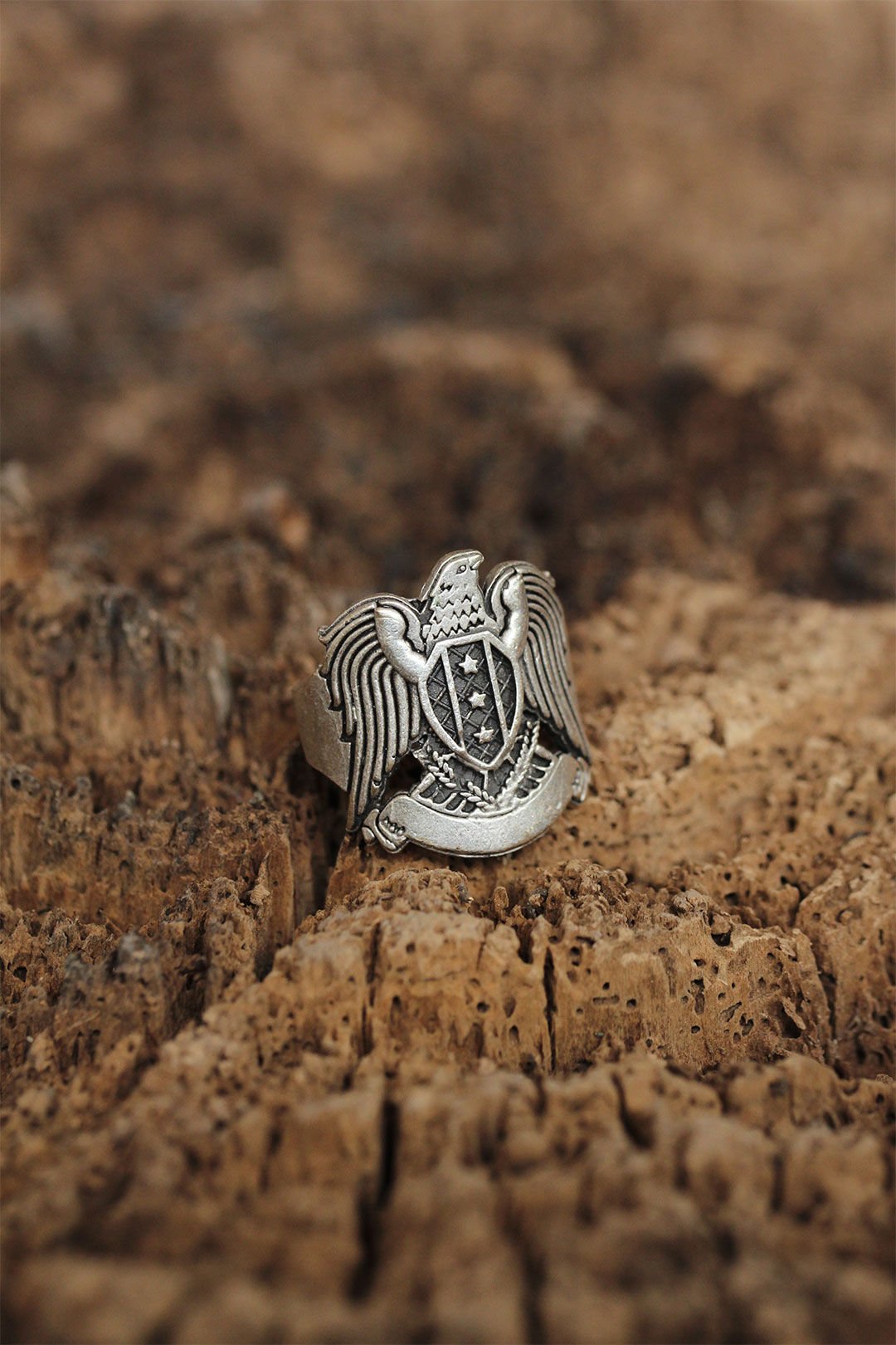 Ayarlanabilir Selçuklu Kartalı Arma Erkek Yüzük