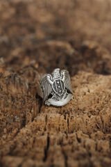 Ayarlanabilir Selçuklu Kartalı Arma Erkek Yüzük