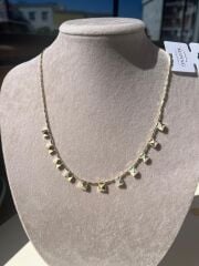 14k Altın Renginde Piramit Detay Kolye