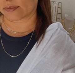 14k Altın Renginde Ezme Zincir Kolye