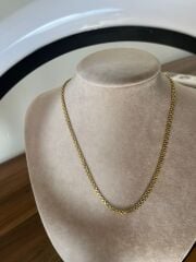 14k Altın Renginde Örgü Ezme Zincir Kolye