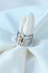 Ayarlamalı Şimşek Model Çift Yüzüğü