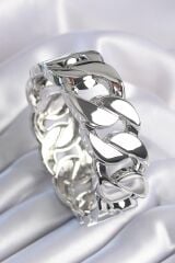 Pirinç Gümüş Renk Zincir Model Bileklik