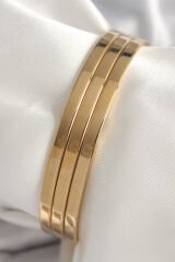 316L Çelik Gold Renk Ajda Model Kadın Bileklik