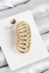 Pirinç Yay Model Gold Renk Sağ Kıkırdak Küpe
