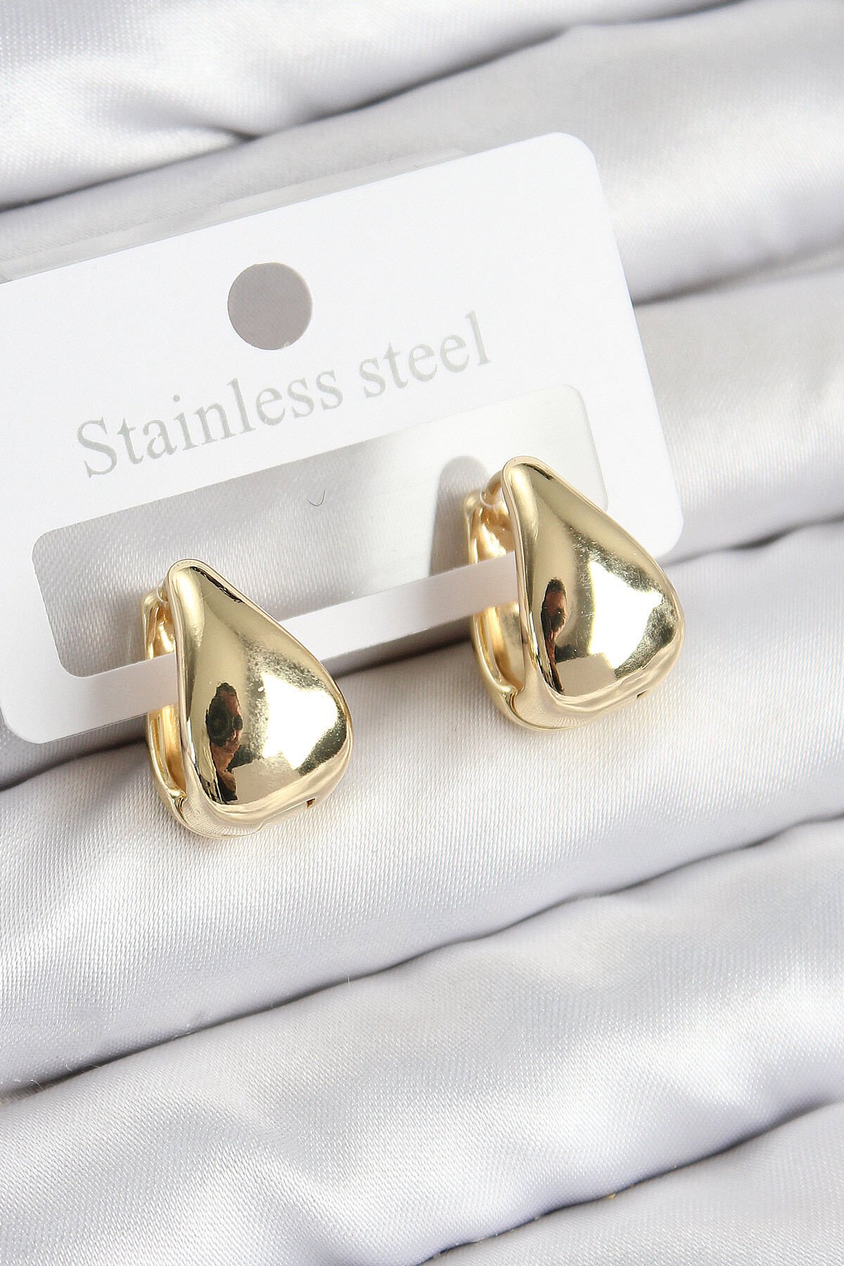 Pirinç Halka Model Gold Renk Kadın Küpe