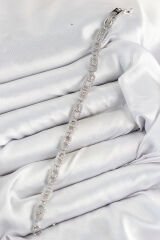 Pirinç Zirkon Taşlı Messika Model Gümüş Renk VIP Seri Kadın Bileklik