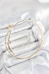 Pirinç Yılan Model Gold Renk Kadın Pazu Bileklik