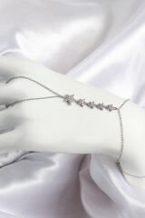 Pirinç Zirkon Taşlı Yıldız Model Gümüş Renk Kadın Şahmeran