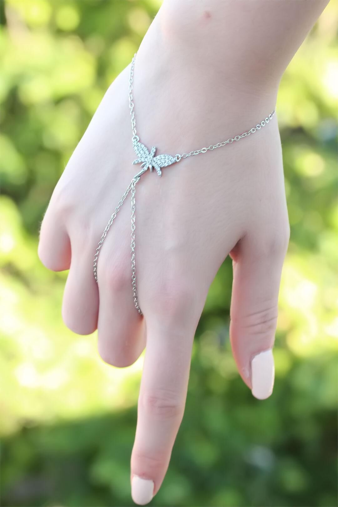 Yusufçuk Figürlü Zirkon Taşlı Silver Renk Şahmeran Bileklik