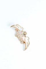 Zirkon Taşlı Metal Broş