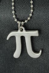 Pi Sayısı Tasarımlı Metal Erkek Kolye