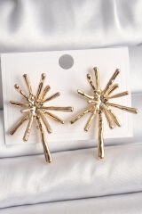 Pirinç Gold Renk Kemik Model Kadın Küpe