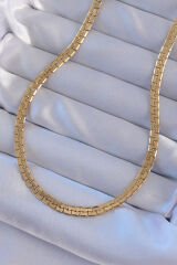 316L Çelik Gold Renk Parçalı Model Kolye