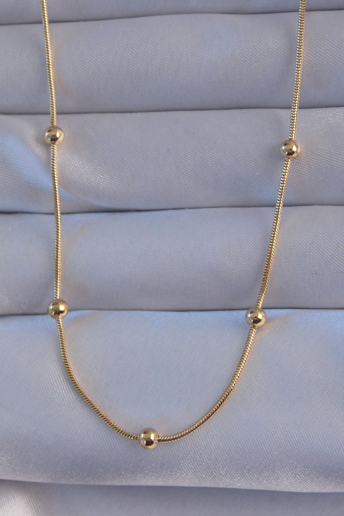 316L Çelik Gold Renk Topçuk Model Kolye