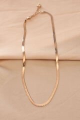 Çelik Rose Renk 45 cm İtalyan Zincir Model Kadın Kolye