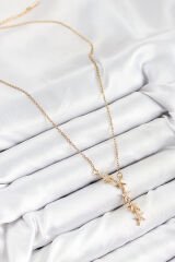 316L Çelik Yıldız Model Gold Renk Kadın Kolye