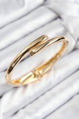 Pirinç Kesik Model Gold Renk Kadın Kelepçe