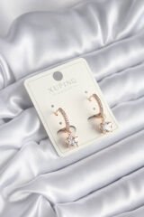 Xuping Model Zirkon Taşlı Yıldız Sallantılı Halka Kadın Küpe