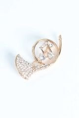 Zirkon Taşlı Metal Broş