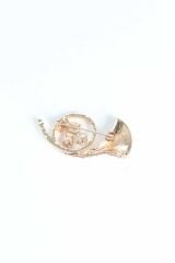 Zirkon Taşlı Metal Broş